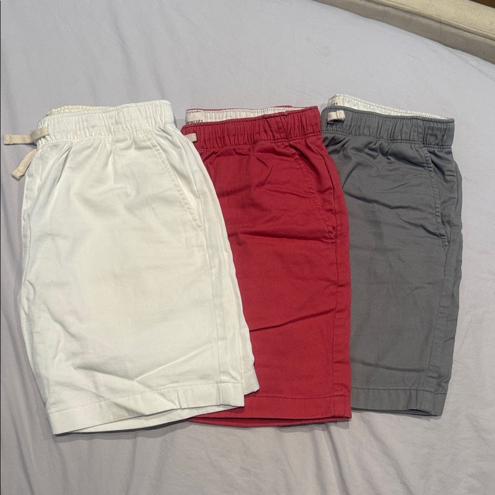 **BUNDLE** Crewcuts Trio of Shorts - White, Red, Gray — size 14